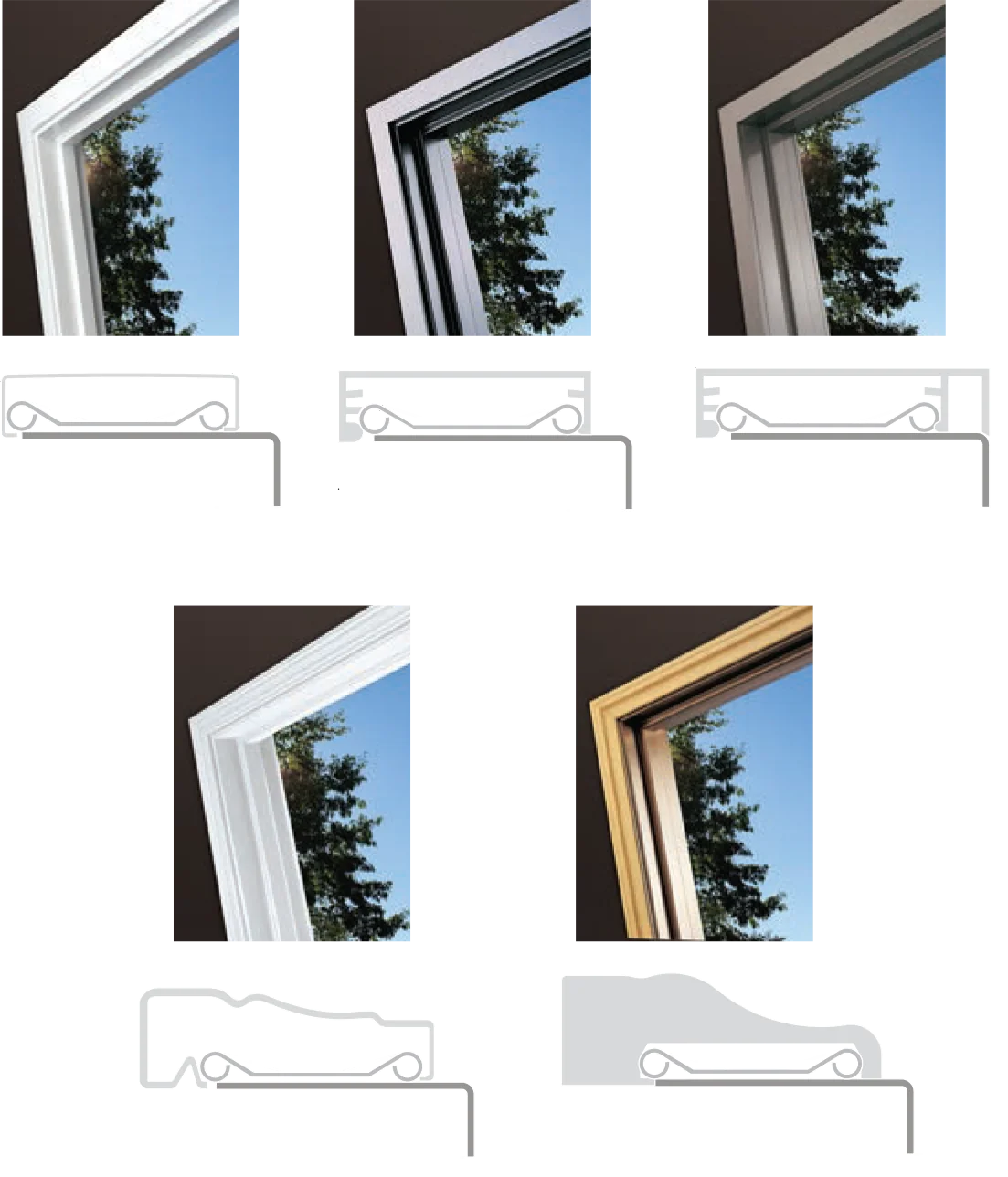 Prefinished steel door frame profiles